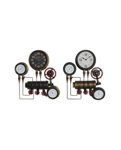 RELOJ PARED HIERRO 47X13X60 TERMOMETRO 2 SURT.