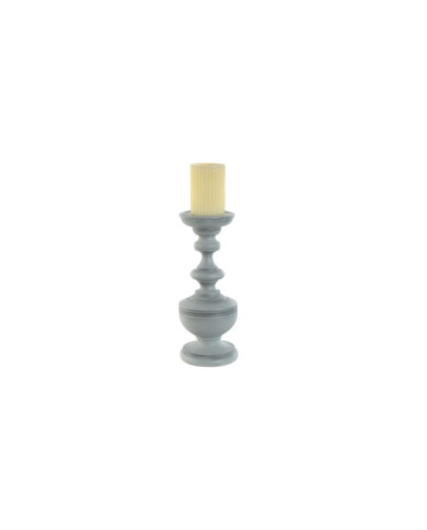 PORTAVELA RESINA 12,5X12,5X31,5 GRIS