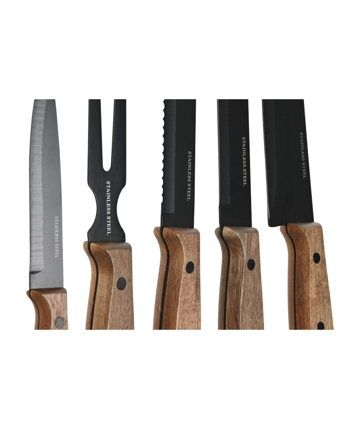 CUCHILLO SET 6 INOX ACACIA 4X1X33 NATURAL