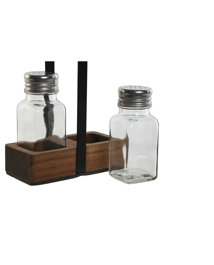 SALERO SET 2 CRISTAL ACACIA 12X6X17,5 4X4X9,5