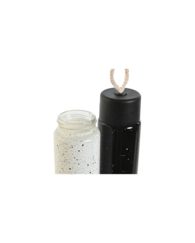BOTELLA CRISTAL PP 6X6X21 350ML JASPEADO 2 SURT.