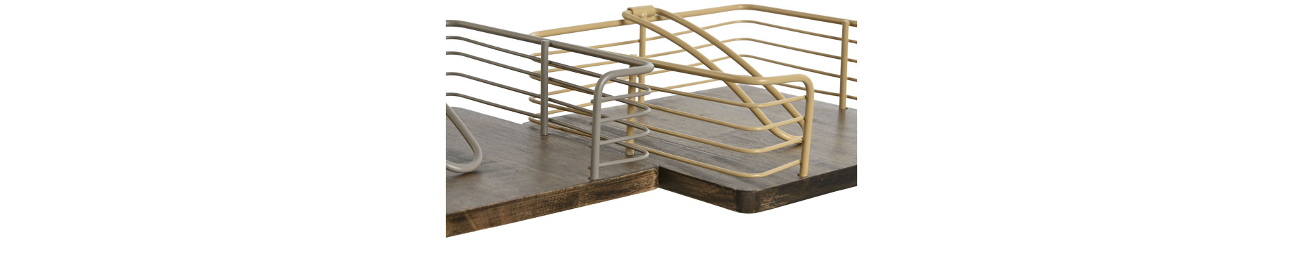 SERVILLETERO METAL RUBBERWOOD 18X18X7 2 SURT.