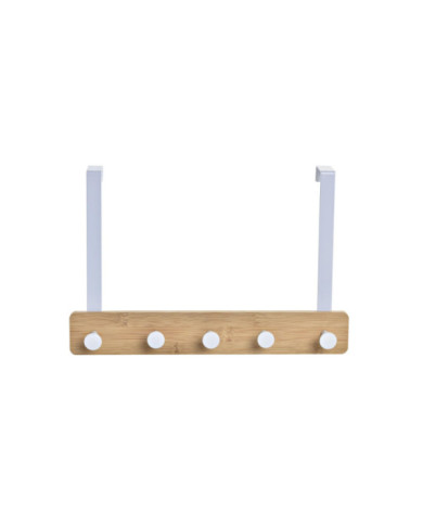 PERCHERO METAL BAMBU 38,5X4,8X25,5 BLANCO
