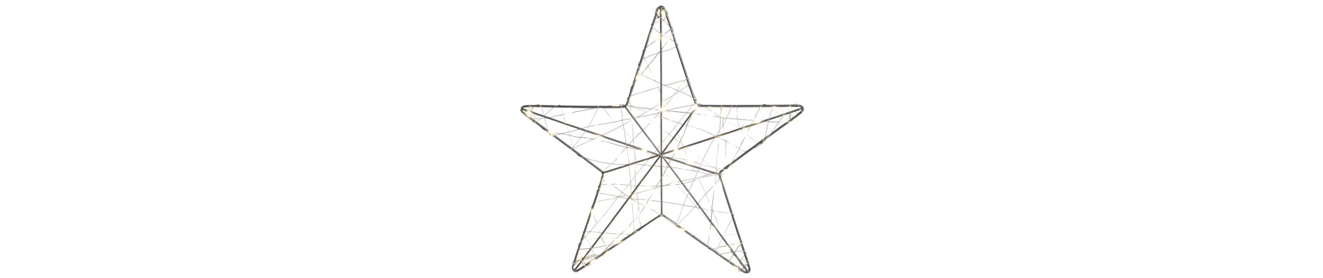 DECORACION LUMINOSA LED METAL 30X1X30 3AA 50L IP20