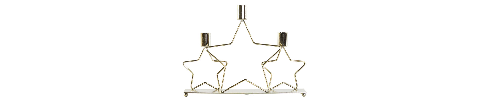 CANDELABRO METAL 29,5X6,3X20,3 ESTRELLA BRILLANTE