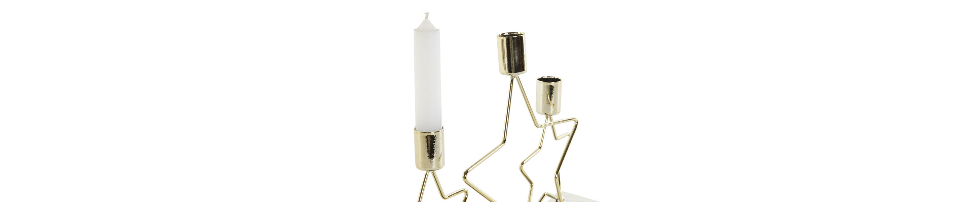 CANDELABRO METAL 29,5X6,3X20,3 ESTRELLA BRILLANTE