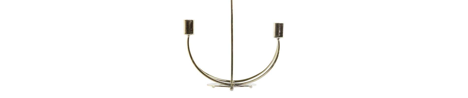CANDELABRO METAL 22,5X10,5X28,5 BRILLANTE DORADO