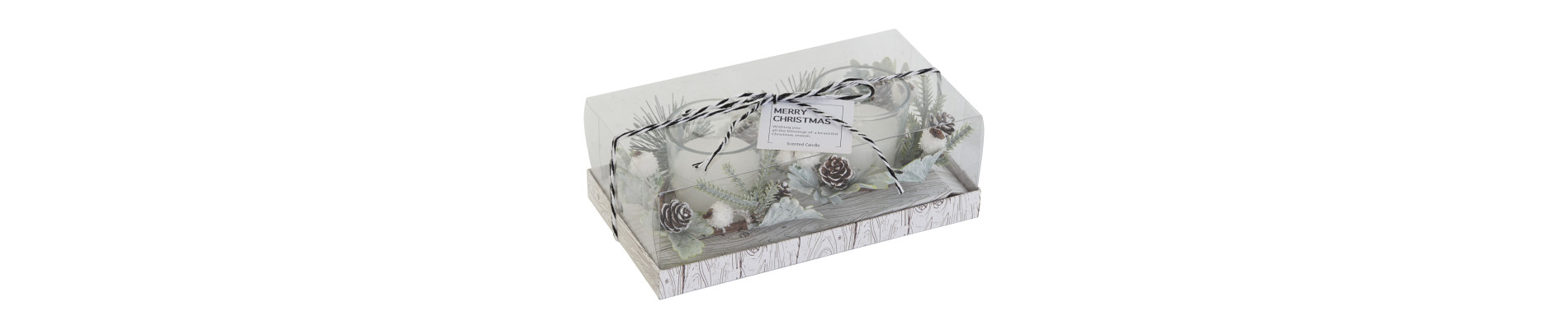 VELA CERA CRISTAL 10,5X8,5X8,5 120GR BLANCO