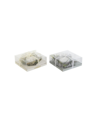 VELA CERA CRISTAL 21,5X21,5X8,5 300GR 2 SURT.