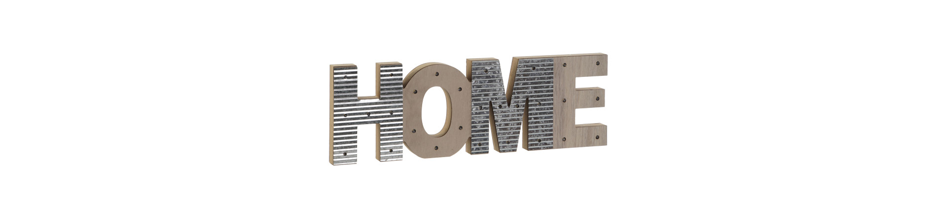 DECORACION LUMINOSA MDF METAL 44X2,5X14,5 HOME