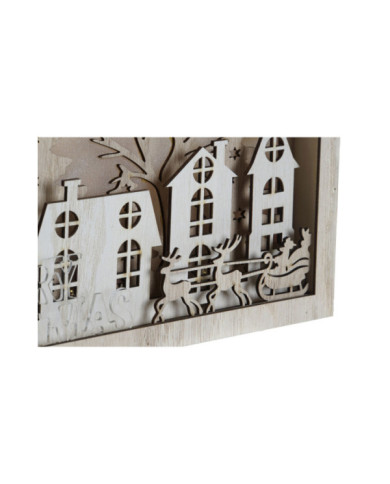 DECORACION PARED MDF LED 30X5X15 NATURAL