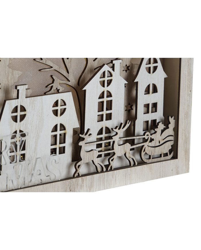 DECORACION PARED MDF LED 30X5X15 NATURAL