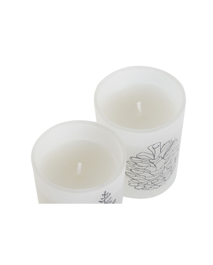 VELA SET 3 CRISTAL CERA 5X5X6 50 GR, BLANCO