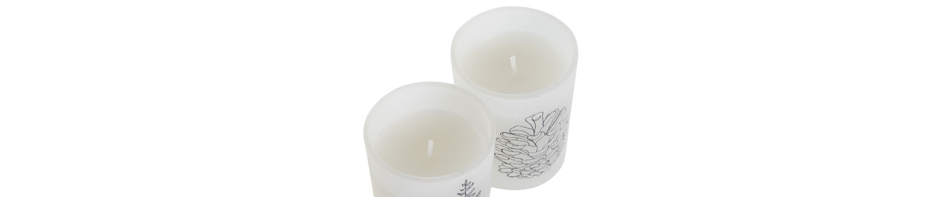 VELA SET 3 CRISTAL CERA 5X5X6 50 GR, BLANCO