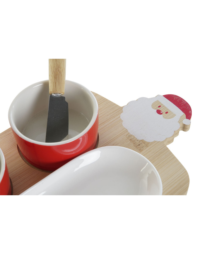 APERITIVO SET 6 GRES BAMBU 24,5X14,5X1 PAPA NOEL