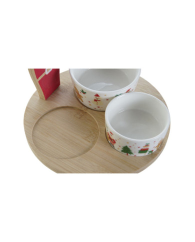 APERITIVO SET 4 GRES BAMBU 18X18X13,5 PAPA NOEL