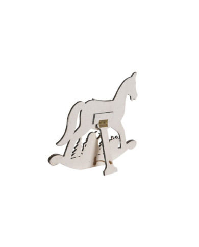 CABALLITO BALANCIN MADERA 34X2X30 BLANCO