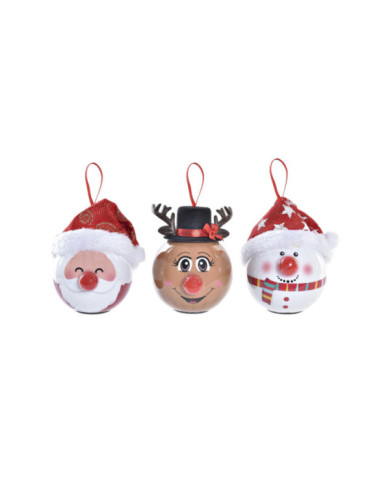 BOLA DECORACION LED PVC 11X8X16 3 SURT.
