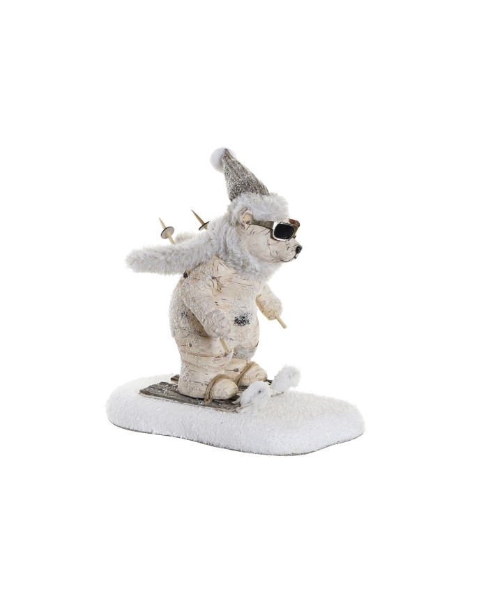 FIGURA POLIESTER POREXPAN 30X19X31 OSO ESQUIANDO