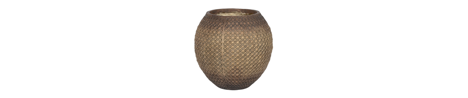 MACETERO LENTEJUELAS 25X23 NATURAL/PLATA