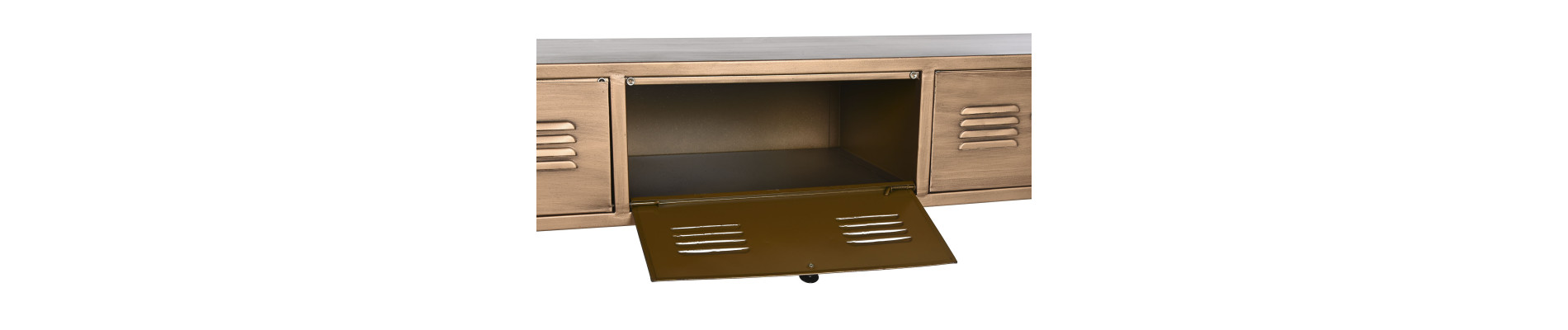 CONSOLA METAL 125,5X37X77 TAQUILLA DORADO