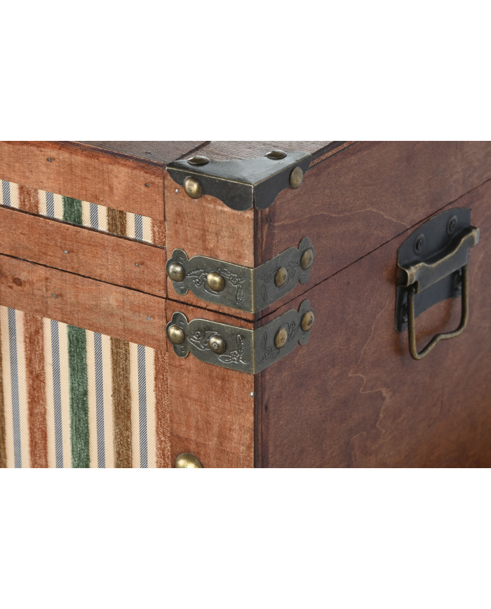 BAUL SET 3 LIENZO MADERA 80X49X45 MARRON