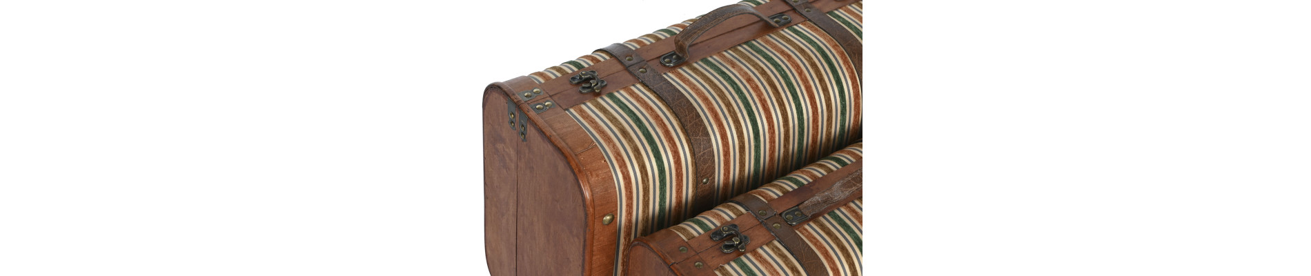 BAUL SET 2 LIENZO MADERA 60X37X24 MARRON