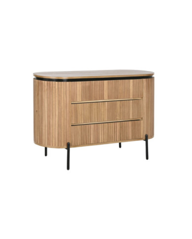 COMODA PAULOWNIA METAL 110X39X70 NATURAL