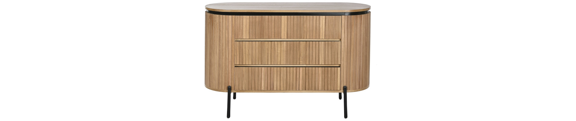 COMODA PAULOWNIA METAL 110X39X70 NATURAL