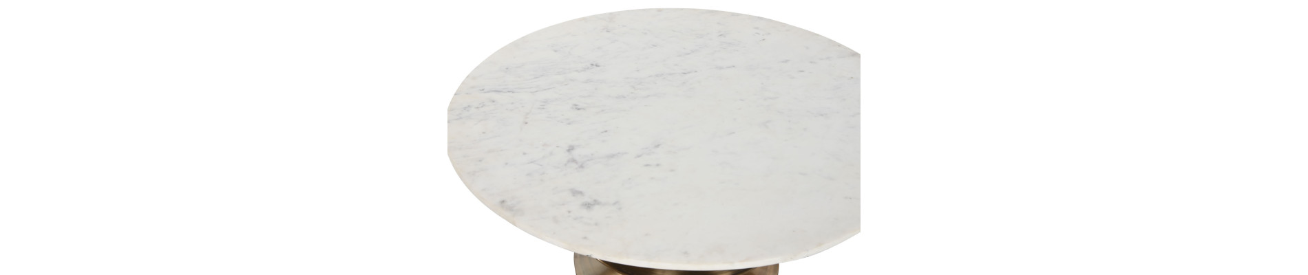 MESA CENTRO MARMOL HIERRO 92X92X46 BLANCO