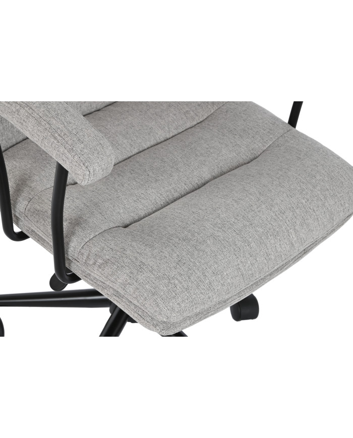 SILLA PU 60X61,5X84 96 CM RUEDAS GRIS