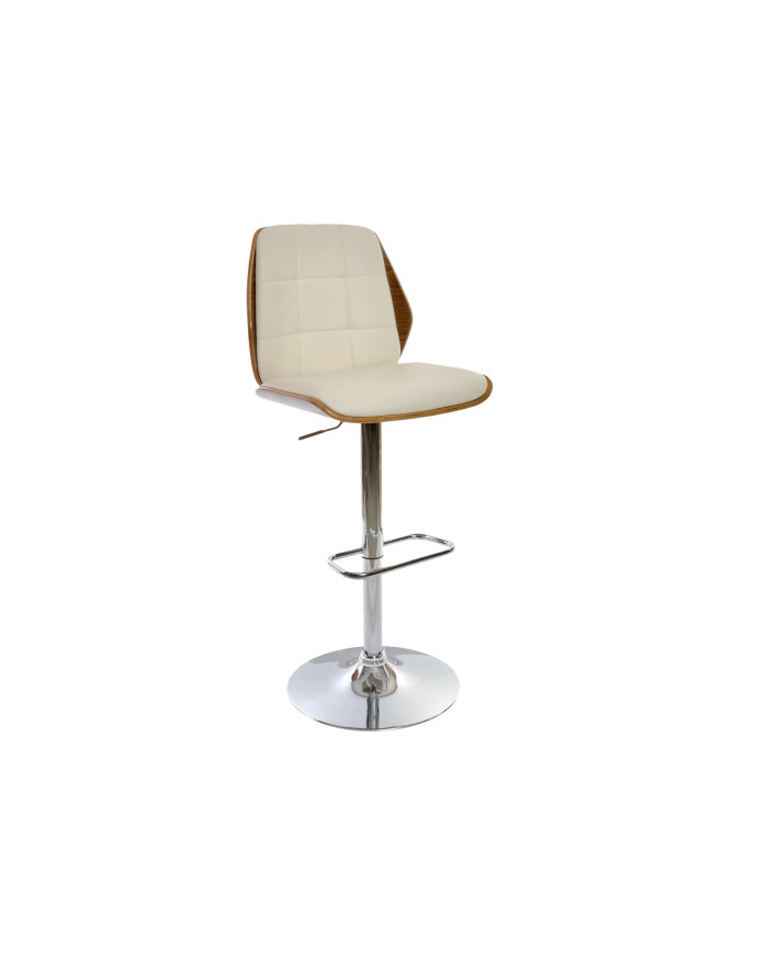 SILLA PU NOGAL 50X52X121 AJUSTABLE CREMA