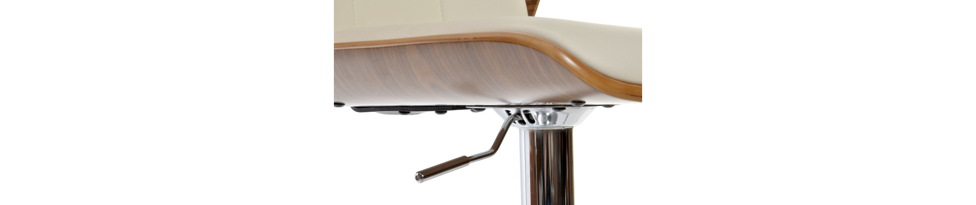SILLA PU NOGAL 50X52X121 AJUSTABLE CREMA