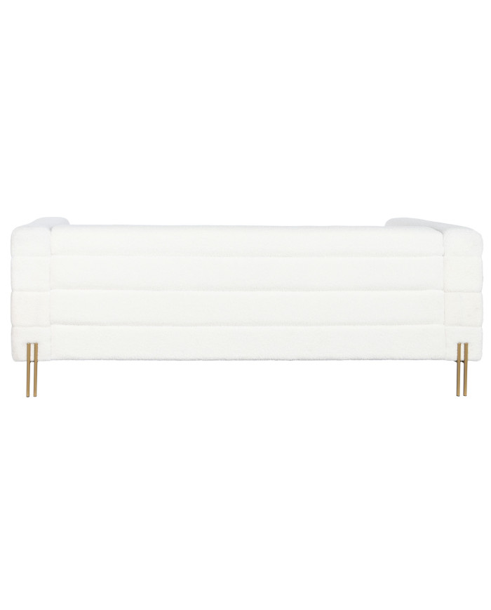 SOFA POLIESTER METAL 205X85X73 BORREGUITO BLANCO