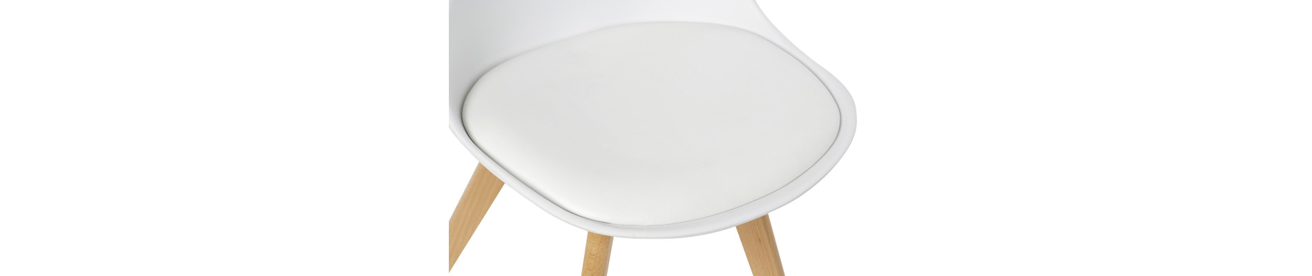 SILLA PP PU 48X55X83 ACOLCHADA BLANCO