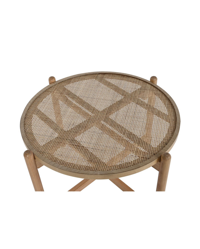 MESA CENTRO PAULOWNIA RATAN 66X66X45 2,30 NATURAL