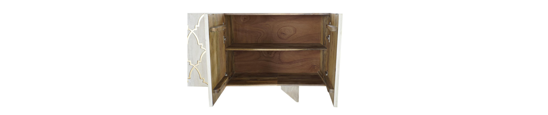BUFFET MANGO 177X45X75 4 PUERTAS DECAPE BLANCO