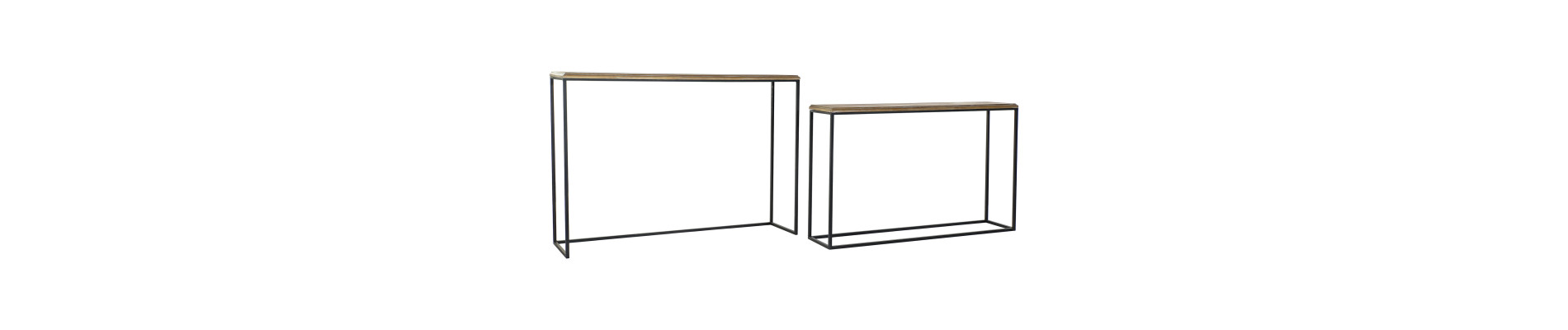 CONSOLA SET 2 METAL ABETO 120X30X85 CONSOLA SET 2