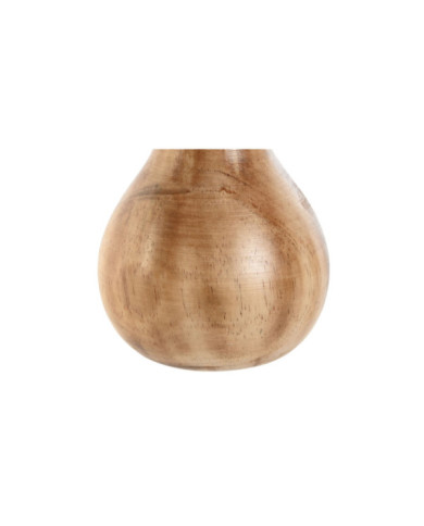DECORACION MADERA METAL 9X9X15 PERA NATURAL