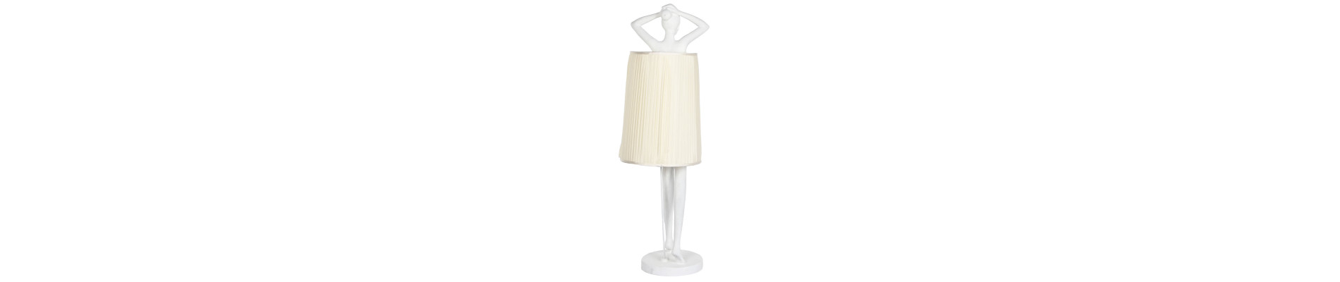 LAMPARA PIE RESINA 46X41X137,5 BAILARINA BLANCO