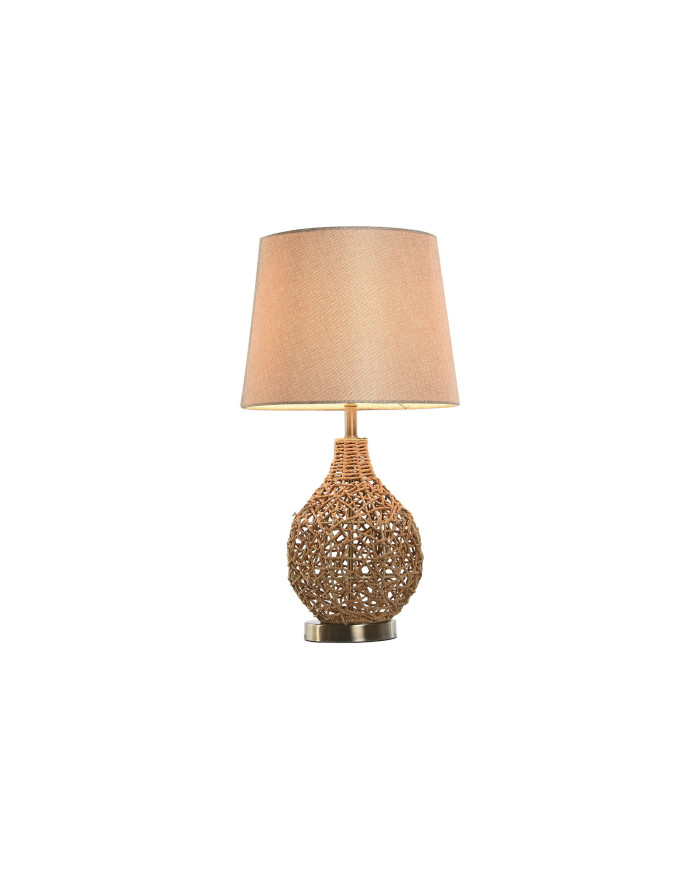 LAMPARA SOBREMESA RATAN LINO 33X33X60 BEIGE