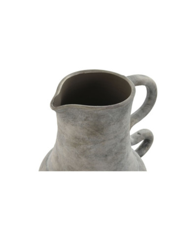 JARRON TERRACOTA 32X27X49 ENVEJECIDO GRIS CLARO