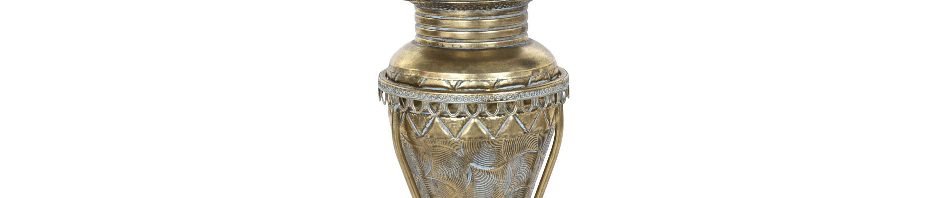 JARRON METAL 24X24X57 BASE DORADO