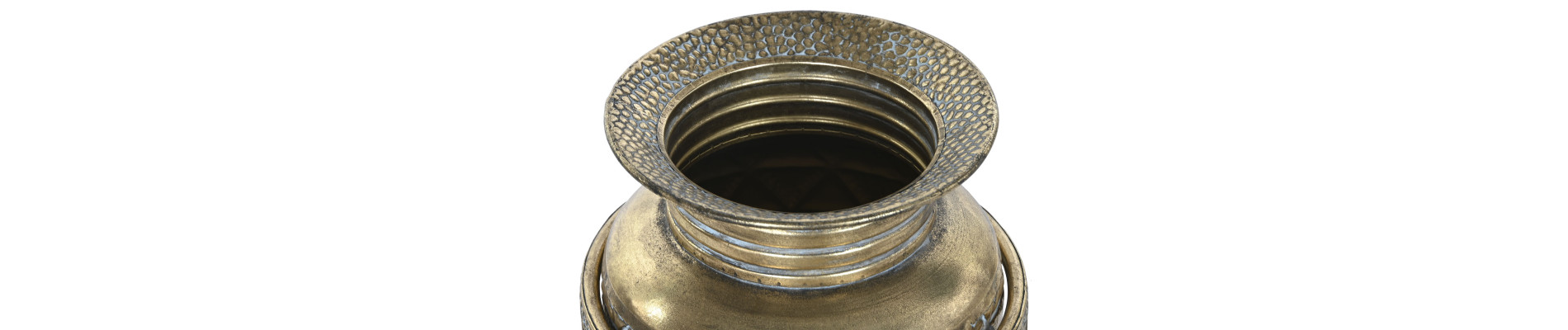 JARRON METAL 24X24X57 BASE DORADO