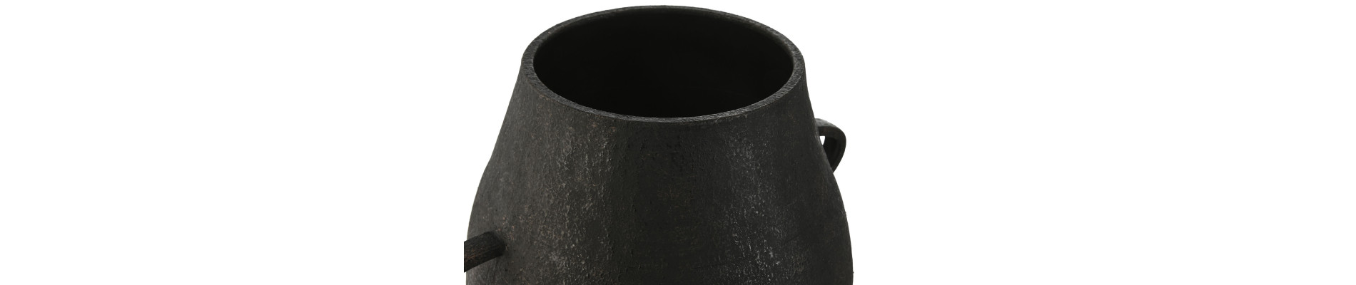 JARRON METAL 40X31,5X42,5 JARRON ENVEJECIDO NEGRO