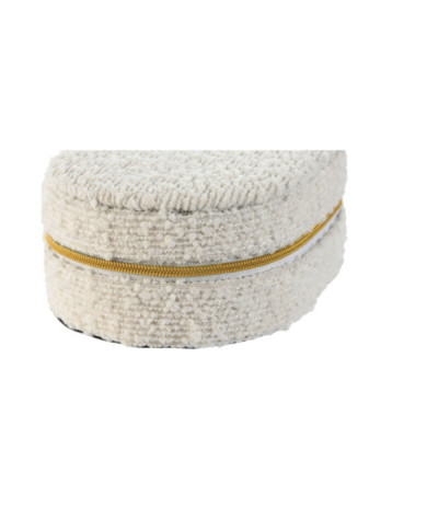 JOYERO POLIESTER 15,5X10,5X6 BOUCLE BLANCO