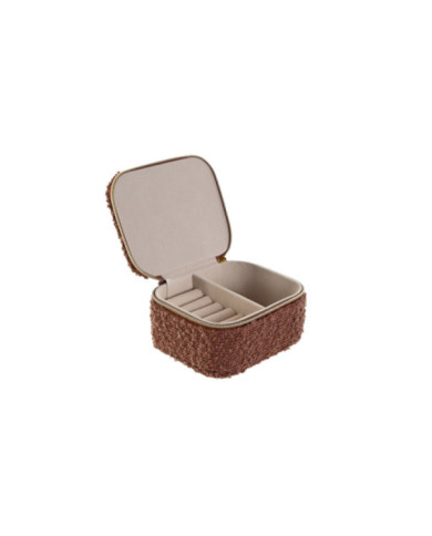 JOYERO POLIESTER 11X9X6,5 BOUCLE BURDEOS