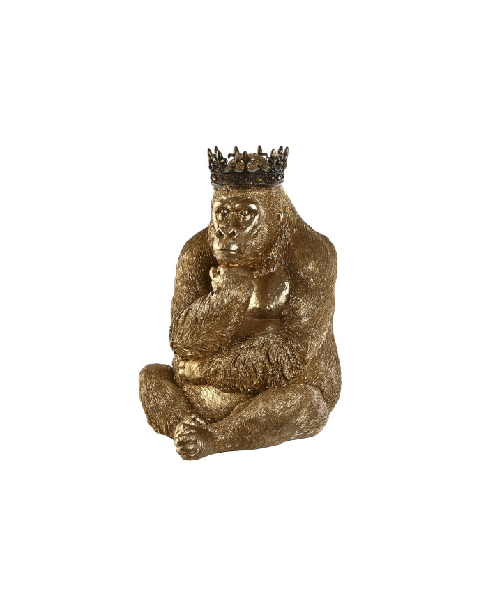 FIGURA RESINA 42,5X36X52 GORILA DORADO