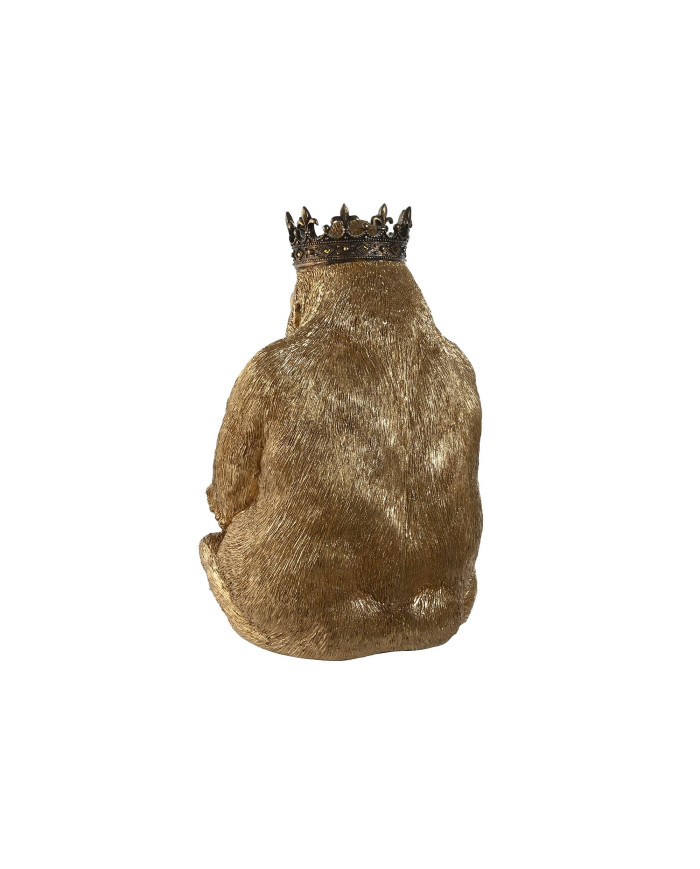 FIGURA RESINA 42,5X36X52 GORILA DORADO
