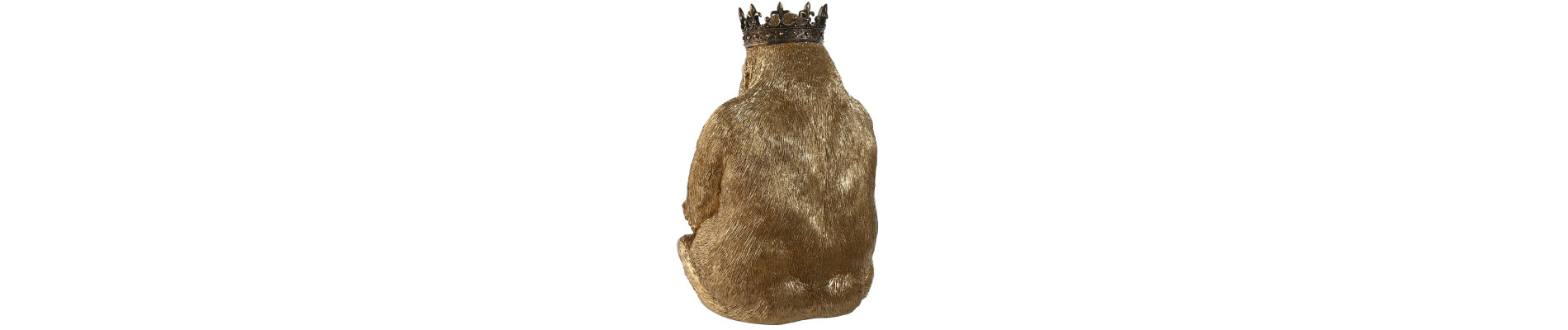 FIGURA RESINA 42,5X36X52 GORILA DORADO